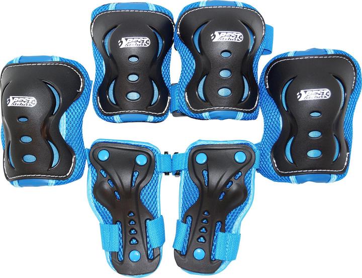 Actual product image Magni Best Sporting protector set HQ, children's knee, elbow and back of hand protectors, size XS/S M (XS, S, M, Wrist protectors, Elbow protectors, Knee pad, 6 pieces)
