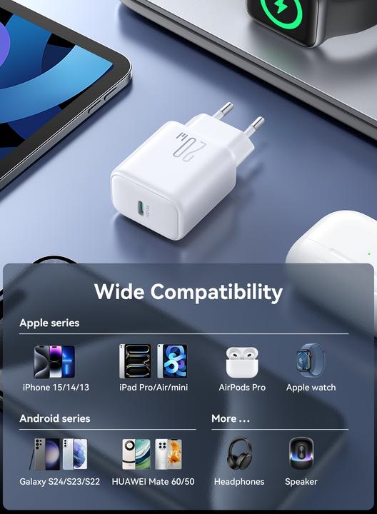 Actual product image Joyroom EU Plug PD 20W Fast Charger Type-C Charger (20 W)