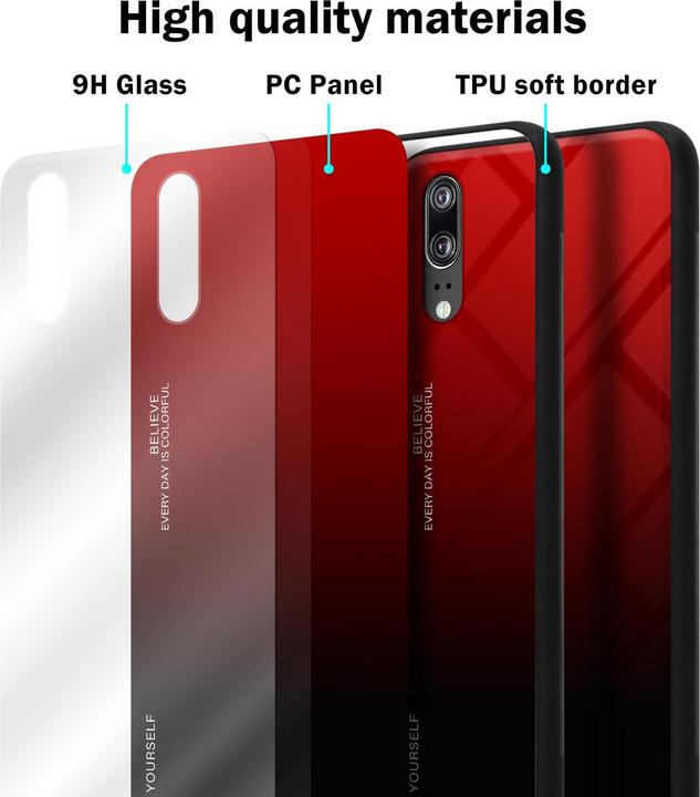 Image du produit Cadorabo Couverture en verre TPU 2 couleurs (Cubot P20)