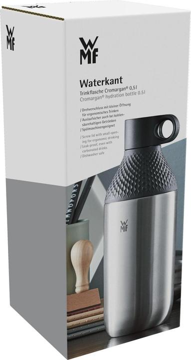 Produktbild WMF Trinkflasche Cromargan SchwarzSilber (0.50 l)