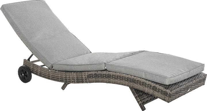Image du produit Outsunny Chaise longue de jardin avec roulettes (207 cm)