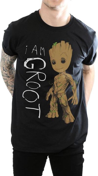 Image du produit - T-shirt GUARDIANS OF THE GALAXY AM GROOT SCRIBBLES - Homme (5XL)