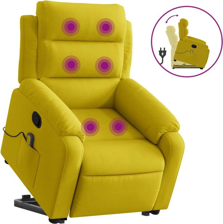 Produktbild VidaXL Massagesessel mit Aufstehhilfe Samt