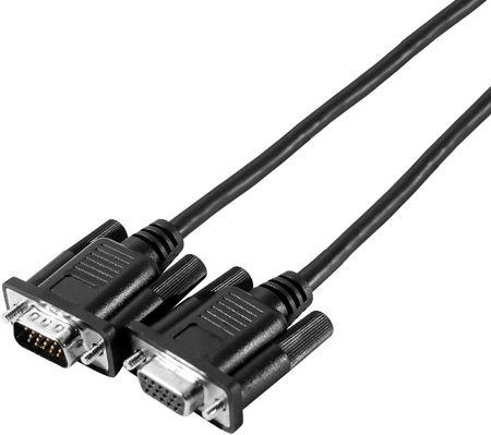 Image du produit Exertis Connect Câble moniteur SVGA "Eco", 15 broches HD D-Sub St./Bu., 2.0 m, noir Câble moniteur bon marché pour (1.80 m, VGA)