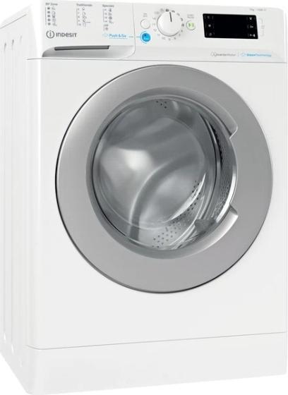 Indesit BWSE 71295X WSV EU Washing machine, Front Loading, Energy Class B, Capacity 7 kg, White (7 kg, Links, EU-Stecker)