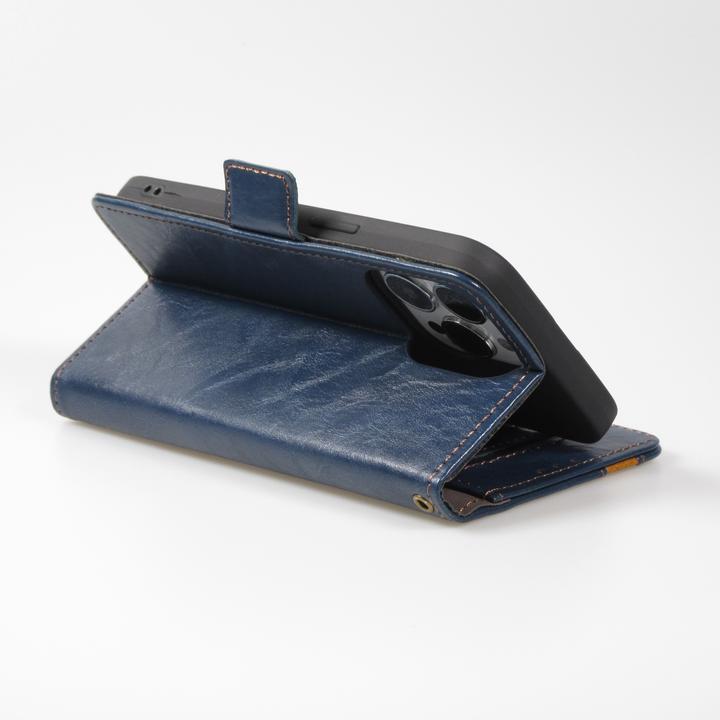 Immagine prodotto PhoneLook Custodia in pelle con portafogli a scorrimento con strisce e portacarte (Apple iPhone 16e)