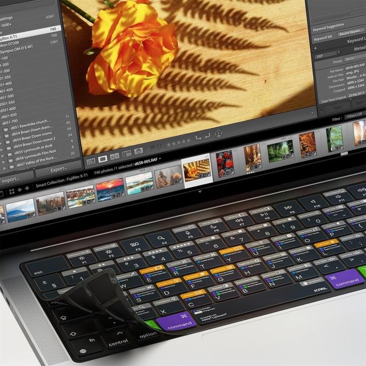 Actual product image JCPAL Verskin Lightroom Shortcuts Keyboard Cover for MacBook Air 13" (M2 2022 / M3 2024) / Pro 14"/16" (M1