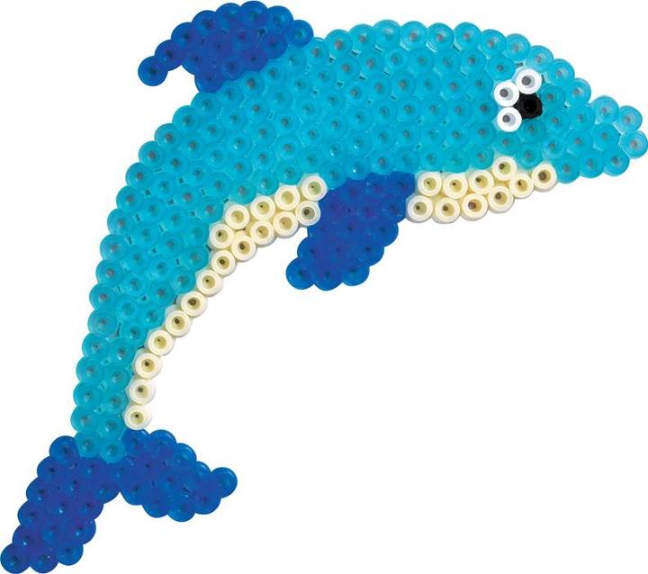 Produktbild Hama Perlen Stiftplatten Delfin - Seepferd - Frosch - Drache