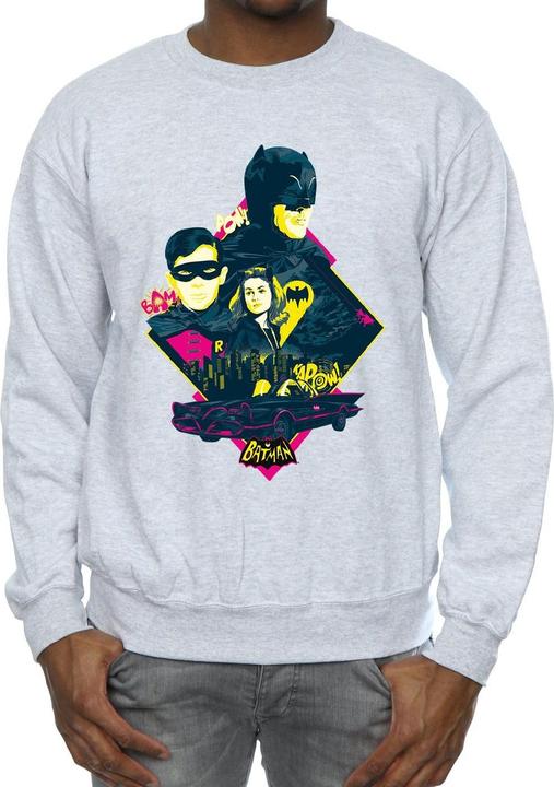 Immagine prodotto Felpa uomo Batman Serie TV in cotone con personaggi Pop Art (XL)
