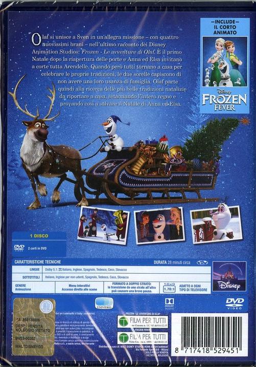 Produktbild Frozen: Le avventure di Olaf (DVD, 2018, Tschechisch, Deutsch, Englisch, Spanisch, Italienisch, Slowakisch)