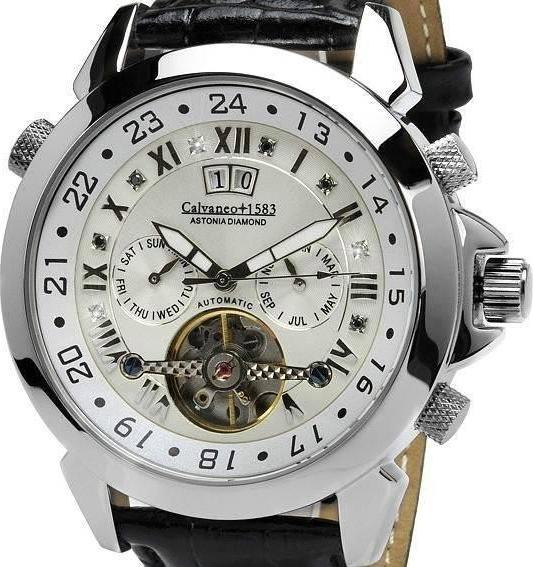 Immagine prodotto Calvaneo 1583 Astonia Black Russian Diamond Automatic (Orologio con pietra preziosa, 44 mm)