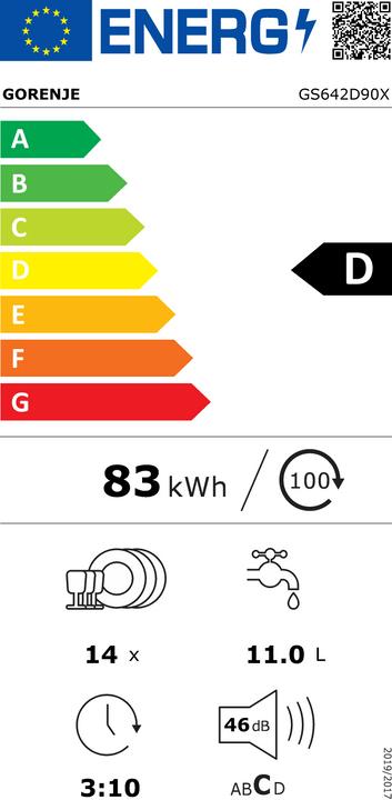 Energie-Label Gorenje GORE Stand-Geschirrspüler