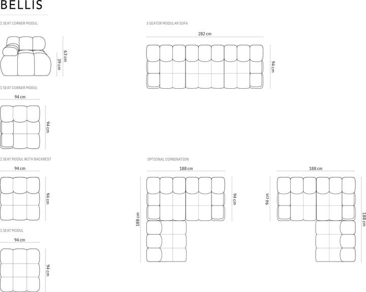Produktbild Micadoni Bellis (4-Sitzer, 3-Sitzer, 2-Sitzer)