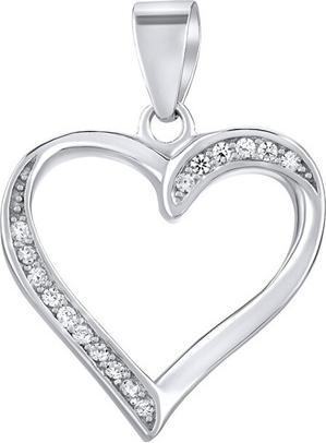 Produktbild Silvego Silver Heart pendant with clear zircons LPS2091 (Metall)