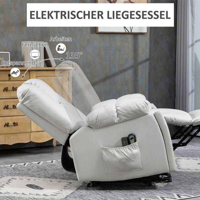 Actual product image Swisshandel24 Senior armchair with stand-up aid, electric, with 8 massage points, remote control, 94x96x106cm
