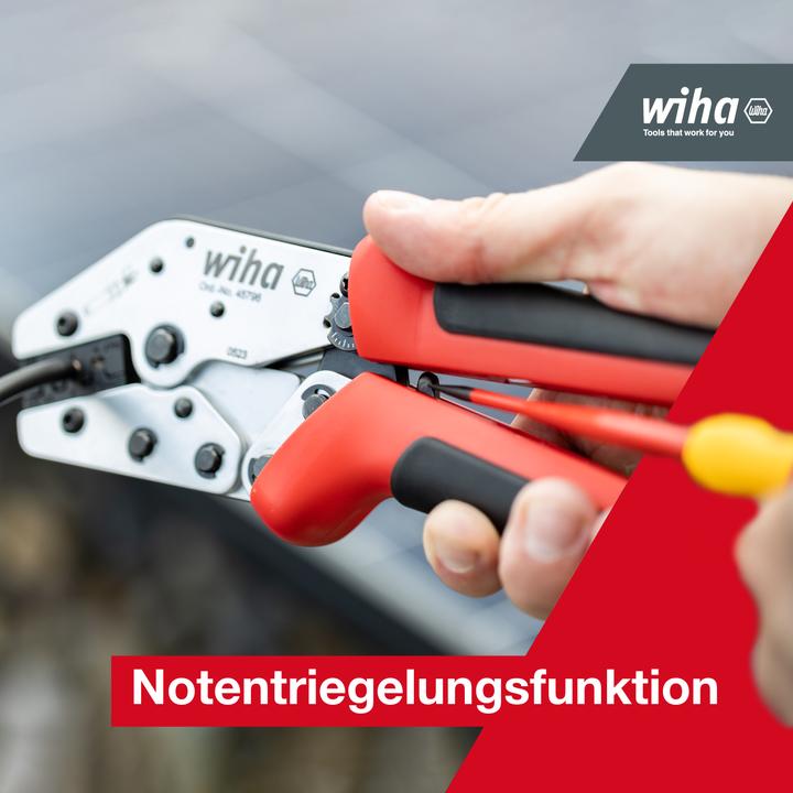 Actual product image Wiha 45796 Crimping pliers 1 piece Photovoltaic connector, solar connector 2.5 to 6mm² (250 mm)
