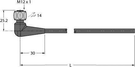 Actual product image Turck Food & Beverage hygienic TPE connection cable WKH4.4-P7X2-5/TFG (5 m)