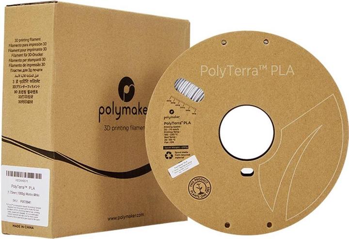 Actual product image Polymaker PolyTerra (PLA, 1.75 mm, 1000 g, White)