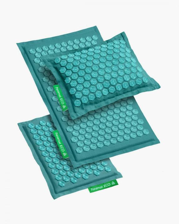 Actual product image Pranamat ECO massage set mat + cushion + mini mat d. turquoise