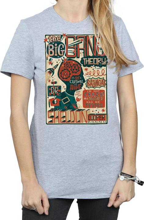 Image du produit Big Bang Theory Femme/Les femmes - T-shirt boyfriend en coton avec affiche infographique (S)