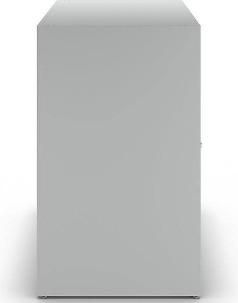 Actual product image Mauser Vision panel sliding door cupboard, with 2 x 4 shelves, HxW 1950 x 1500 mm (100 cm, 100 cm)