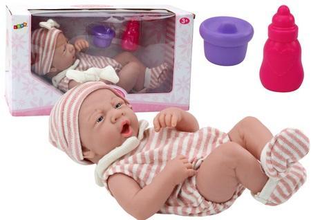 Actual product image Lean Toys Babypuppe in gestreifter Kleidung