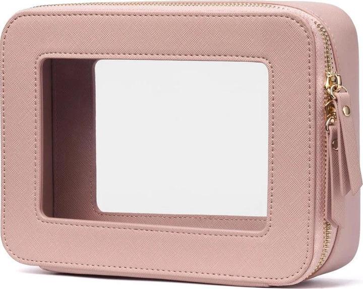 Produktbild Only-Bags.Store Mini klar Make-up Tasche Pu Vegan Kunstleder niedlich kleine sichtbare Fenster Lagerung