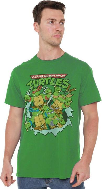Actual product image Teenage Mutant NT Mens Retro Group T-Shirt (3XL)