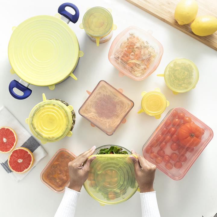 Produktbild InnovaGoods Set mit wiederverwendbaren Lebensmittelhüllen - 10 Stück (1 x)