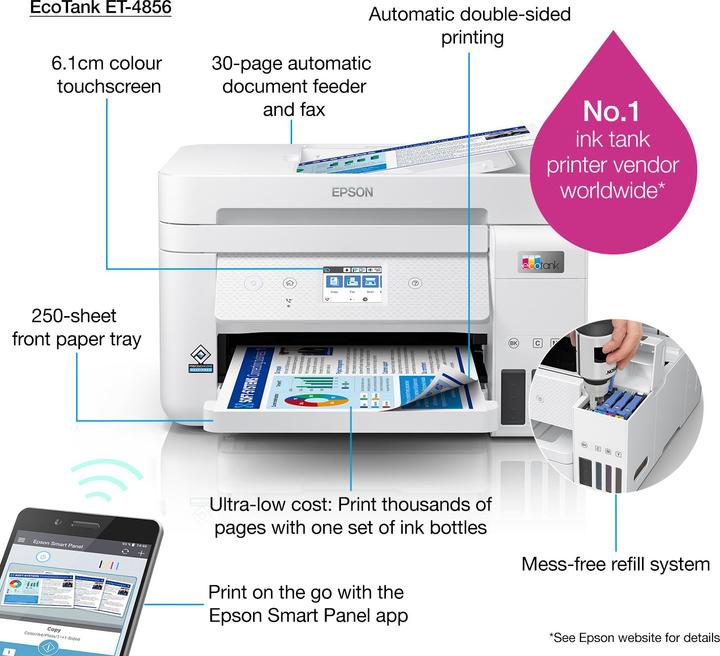 Productafbeelding Epson EcoTank ET-4856 (Inktreservoir, Kleur)