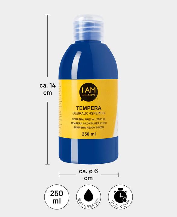 Actual product image I Am Creative Tempera, water-based tempera paint, 250 ml (Ultramarine, 250 ml)