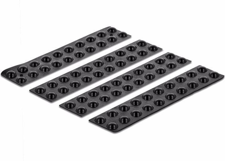 Produktbild Delock Gummifüsse 6 x 2mm rund, selbstklebend, 80 Stück, schwarz (Kunststoffgleiter, 80 Stück)