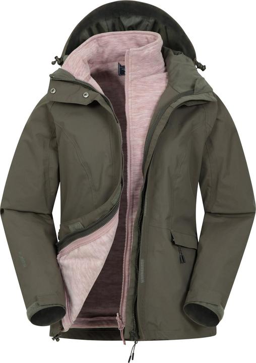 Actual product image Mountain Warehouse Womens/Ladies Thunderstorm II 3 in 1 Waterproof Jacket (48 D)