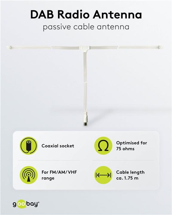 Produktbild Goobay Radio Wurfantenne (Parabolantenne, UKW / MW / LW)