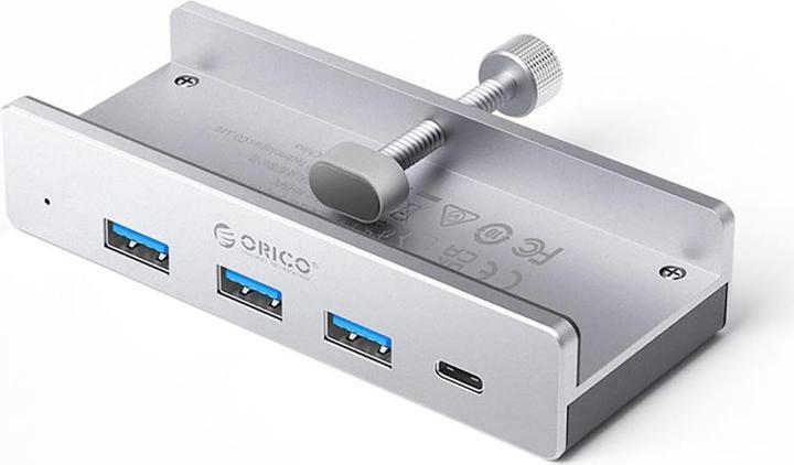 Immagine prodotto Orico Converter MH4PC Hub Clamp-Mounted USB-C / 3x USB-A 3.0 + 1x USB-C 3.0 - Silver (USB-C)