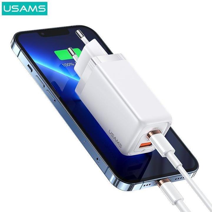 Image du produit Usams Ład. siec. 1xUSB-C+1xUSB T47 65W PD Fast Charging Super Si czarny/black CC153TC01 (US-CC153) (65 W)