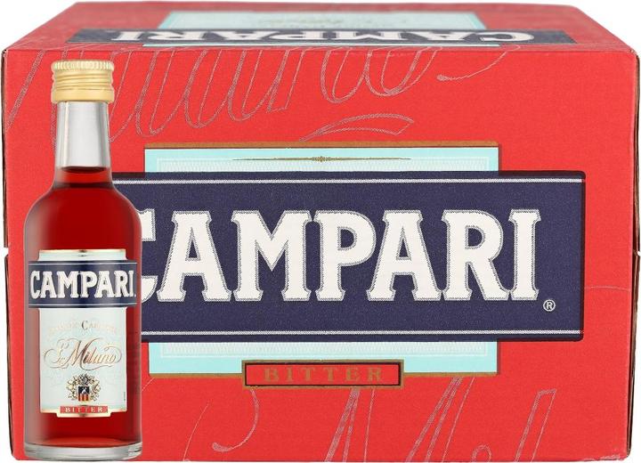 Image du produit Campari Apéritif amer d'Italie 25% vol. 0,05l (18 ans, 25 %, Italie, 1 x 5 cl, Amer)