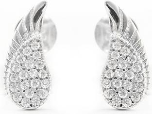 Produktbild Beneto Gentle silver earrings with clear zircons Angel wings AGUP2092 (L)