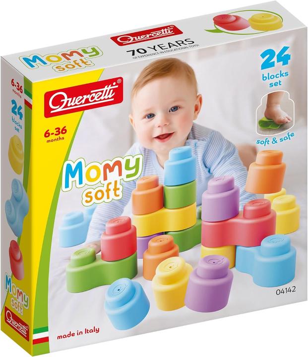 Actual product image Quercetti Momy Soft building blocks, 24 pcs.