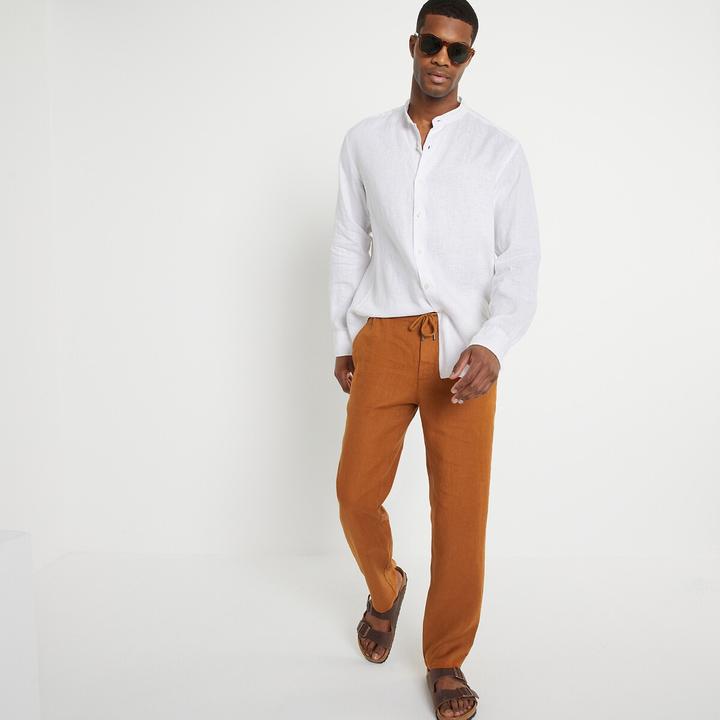 Produktbild La Redoute Collections Gerades Leinenhemd Signature mit Stehkragen (M)