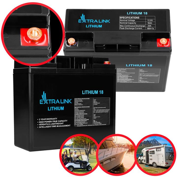 Actual product image Extralink EX.30417 industrial rechargeable battery Lithium Iron Phosphate (LiFePO4) (12.80 V, 18 Ah)