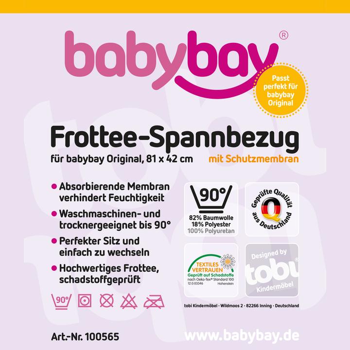 Image du produit Babybay Drap-housse avec membrane (43 x 81 cm)