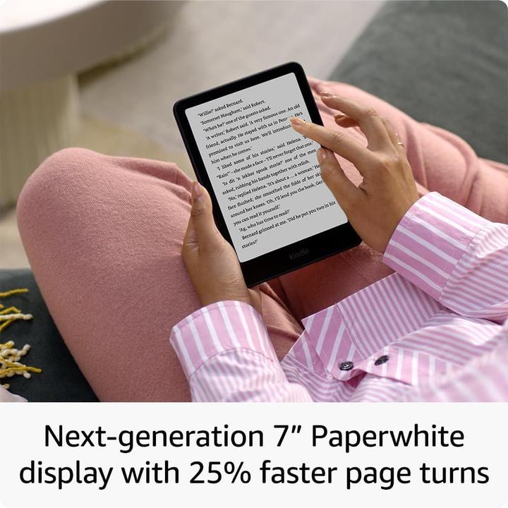 Immagine prodotto Amazon Kindle Paperwhite 2024 12th Gen Signature (7", 32 GB, Metallico, Nero)