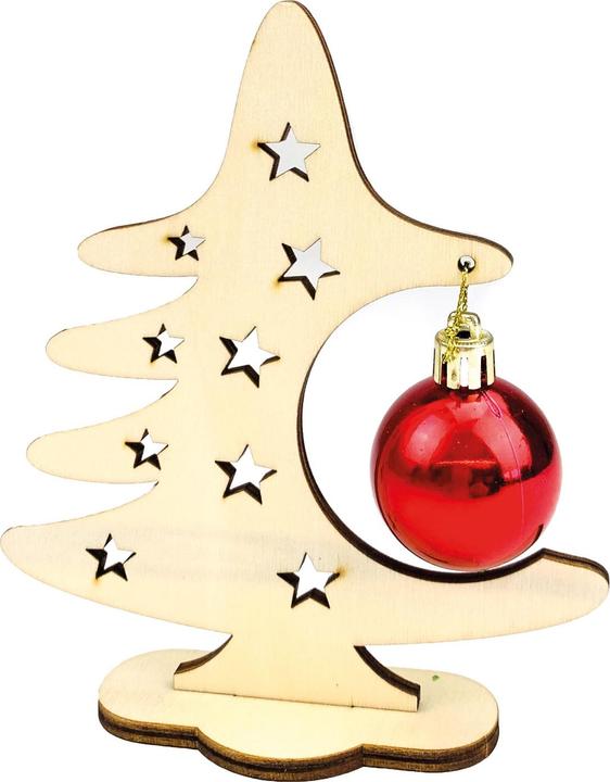 Immagine prodotto Albero di Natale artigianale in legno con gingilli natalizi (1 -parte)