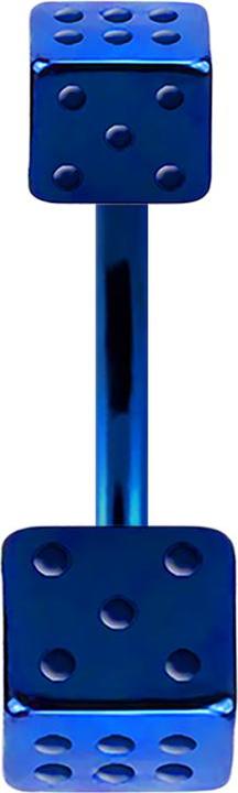 Immagine prodotto Star Piercing Banana blu scuro con due cubi (senza ottone, Acciaio chirurgico 316L)