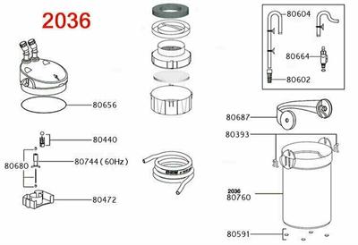 Actual product image Eheim Filter tank with bolt plates and elastic buffer for external filter ecco 2036, 2235, 2236