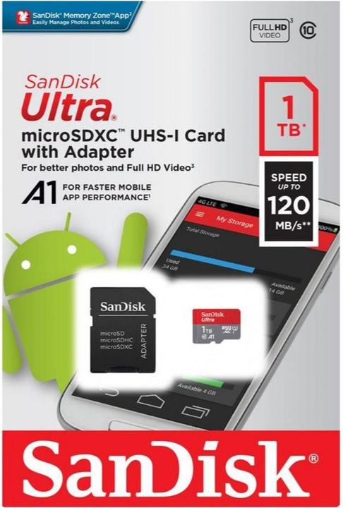 Produktbild SanDisk Ultra A1 (1000 GB, microSDXC, U1, UHS-I)