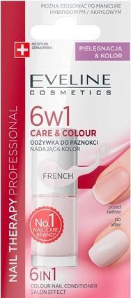Produktbild Eveline Nail Therapy Care&Colour 6In1 Conditioner To The Claw Coloring French 5Ml (5 ml)