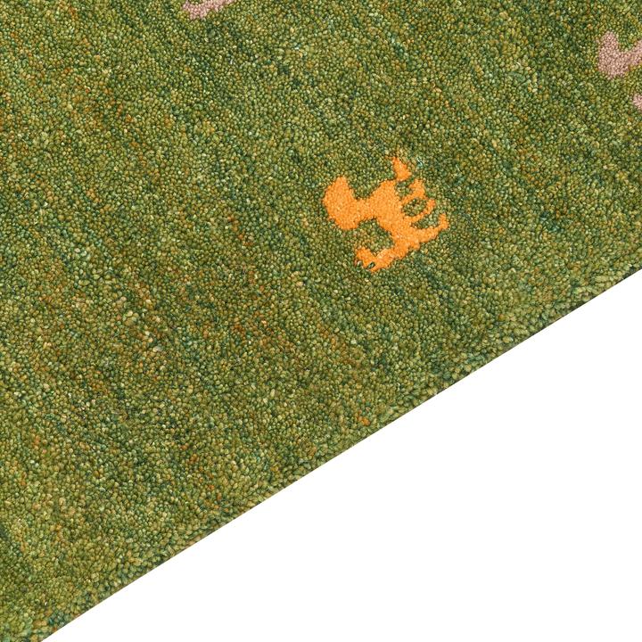 Produktbild Beliani Teppich Wolle grün 160 x 230 cm Tiermuster Hochflor YULAFI (160 x 230 cm)