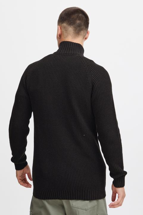 Actual product image Solid Xenos Men's Cardigan Chunky Knit Jacket With Funnel Neck Made Of 100% Cotton (XL)